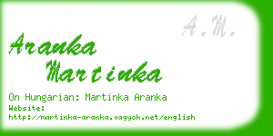 aranka martinka business card